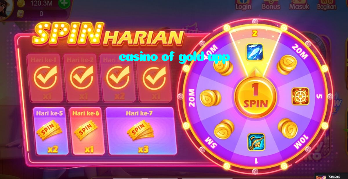 casino of gold app casino presented on mobile device in Pakistan with slots and live games